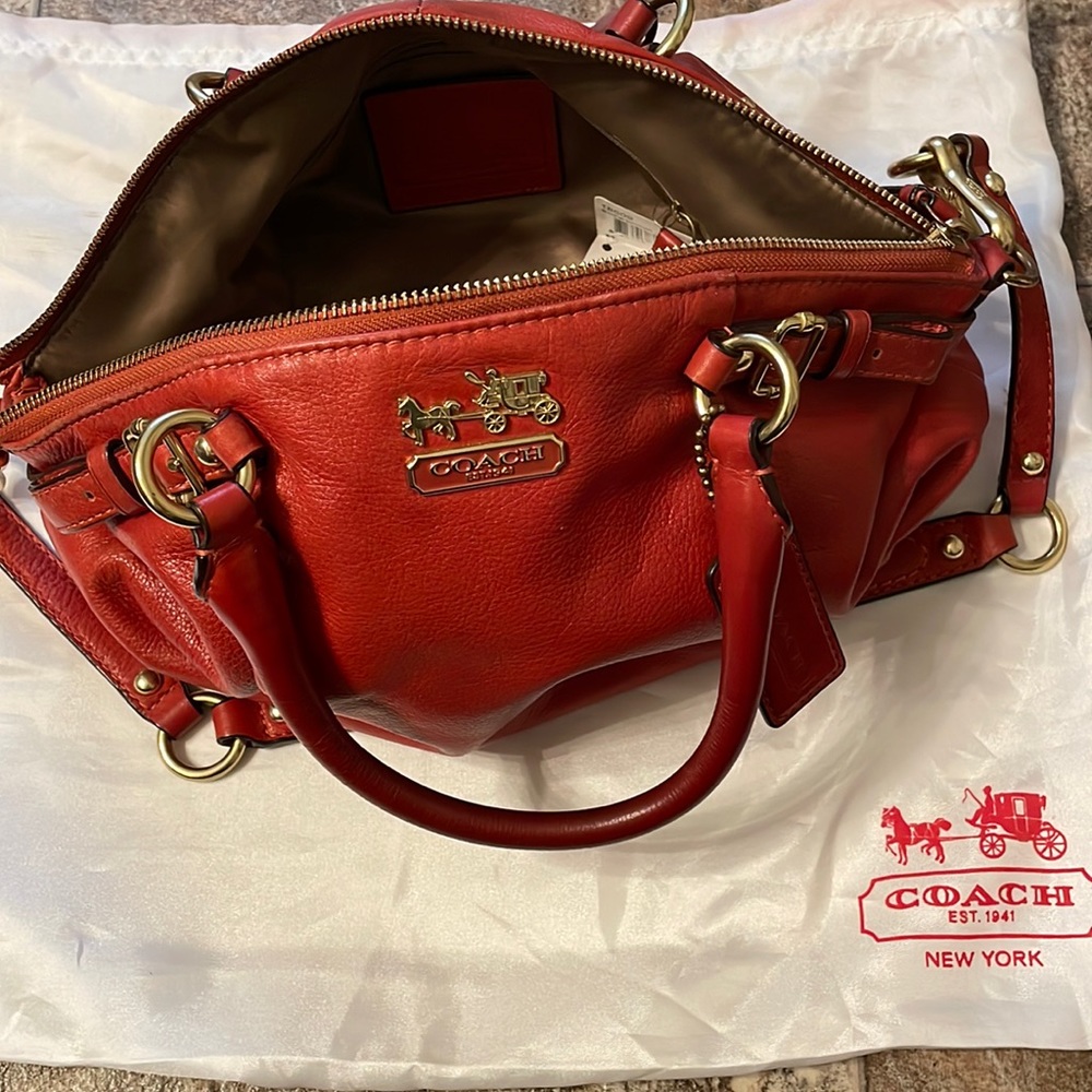 Leather Coach handbag